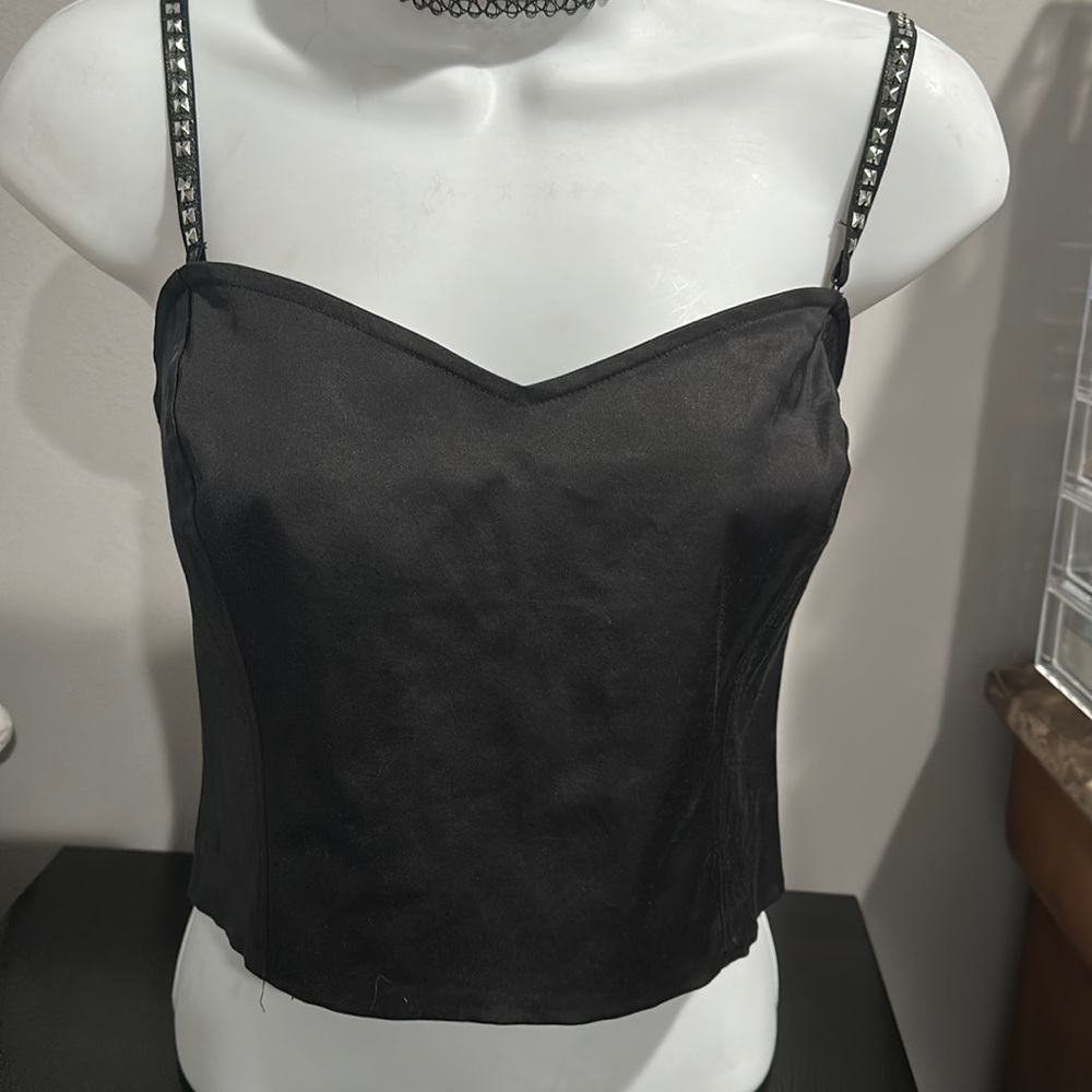 bebe black crop top New With Tags (NWT)